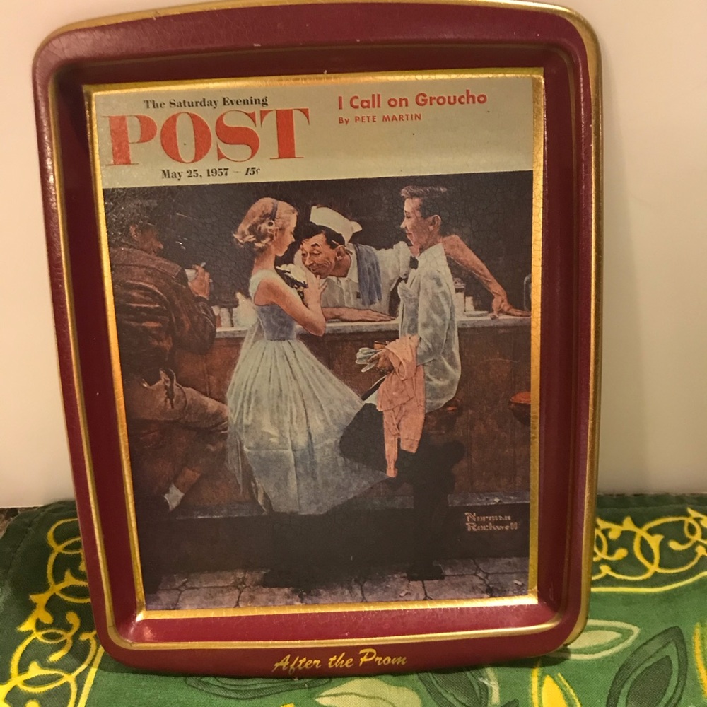 ‼️Sold‼️Norman Rockwell Tin Tray - Picture 8 of 11